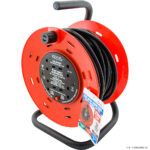 Elpine 25m 4 Gang Open Drum Cable Reel 13A Extension Lead