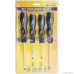 Marksman 4 Piece Screwdriver Set Black Grip Handle Professional Hand Tools
