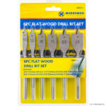 Marksman 6 Piece Flat Auger Wood Drill Bit Set Spade Drill Bits