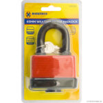 Marksman 65mm Weatherproof Padlock Red Heavy Duty Outdoor Security