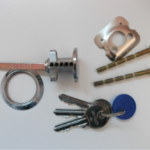 Rim Cylinder Replacement Lock with 3 Keys Door Night Latch Cylinder Kit