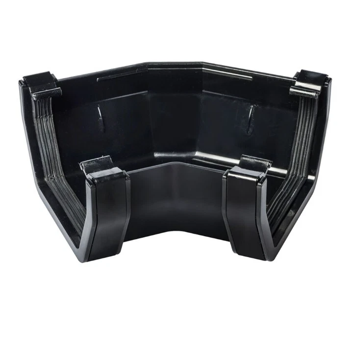 s-l1600 (13) Square 135° Gutter Angle Black Rainwater Corner - Image 1