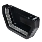 Black Square Gutter External Stop End Rainwater