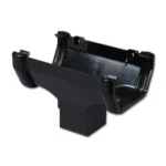 Square Gutter Running Outlet Black Rainwater Downpipe Outlet