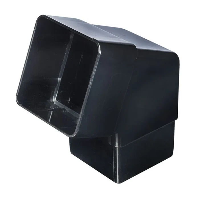 s-l1600 (19) Square 112.5° Offset Bend Black Downpipe Rainwater Fitting - Image 1