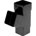 Square 112.5° Branch Black Rainwater Downpipe