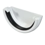 Half Round External Stop End uPVC Gutter Rainwater Fitting